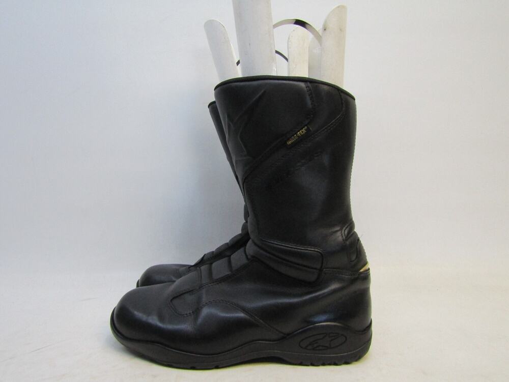 Alpinestars Mens Sz 9.5 US 44 EUR Black Zip Street Bike Motorcycle Riding Boots